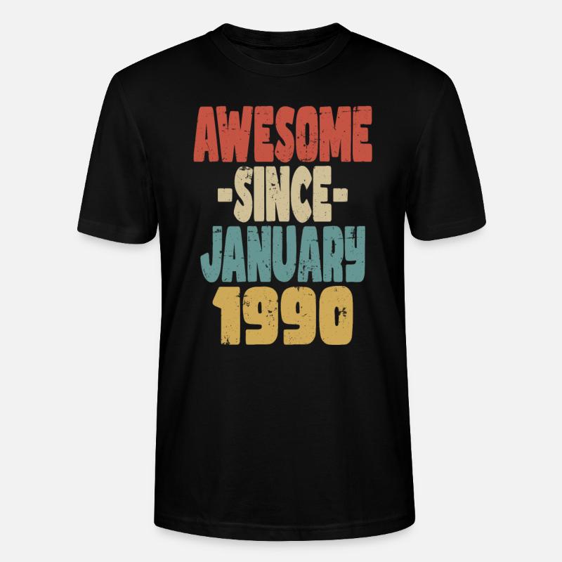 Fantastischer Januar 1990 - Stanley/Stella Unisex Bio-T-Shirt CRAFTER - Schwarz