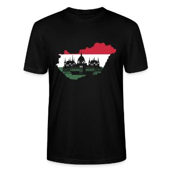 Ungarn Budapest - Stanley/Stella Unisex Bio-T-Shirt CRAFTER - Schwarz - Vorne - Alina (178cm) & Michal (187cm)