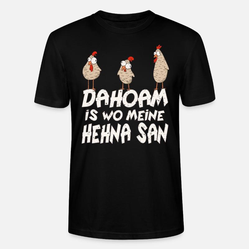 Bayrisch Hehna bauer huhn - Stanley/Stella Unisex Bio-T-Shirt CRAFTER - Schwarz