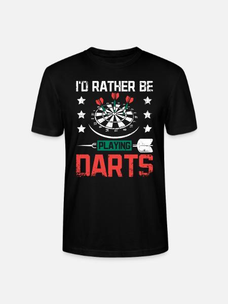 I'd rather be playing darts - Stanley/Stella CRAFTER Unisex Organic T-Shirt - black