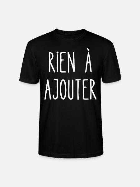 rien à ajouter - T-shirt bio CRAFTER Stanley Stella Unisexe - noir