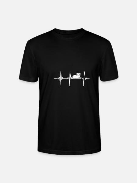 Heartbeat for kittens - Stanley/Stella CRAFTER Unisex Organic T-Shirt - black