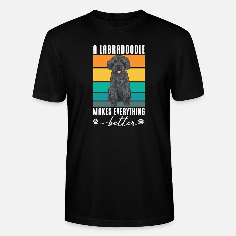 Labradoodle Chien - T-shirt bio CRAFTER Stanley Stella Unisexe - noir