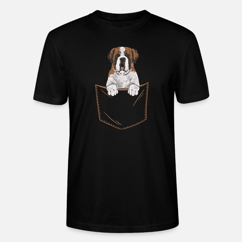 Saint-Bernard Chien Saint-Bernard - T-shirt bio CRAFTER Stanley Stella Unisexe - noir