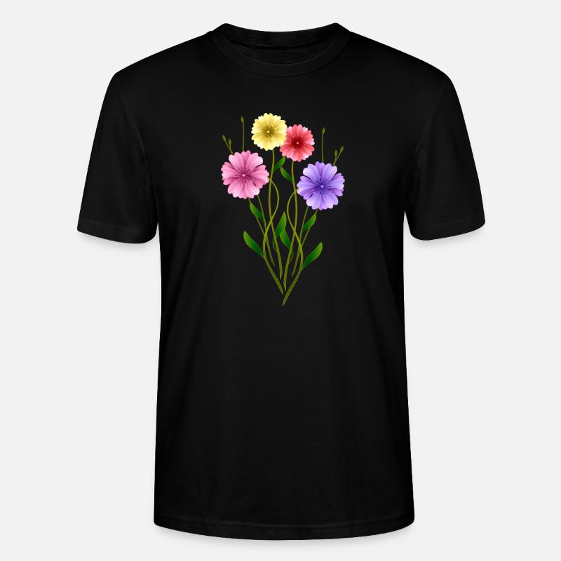 Blumen - Stanley/Stella Unisex Bio-T-Shirt CRAFTER - Schwarz
