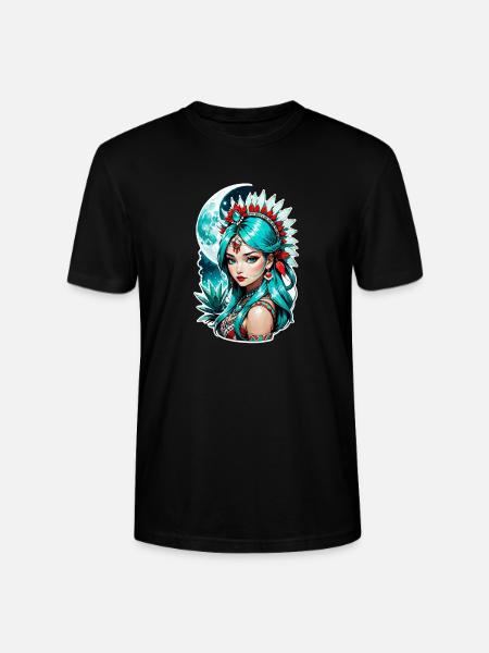 princesse indienne - aztek - T-shirt bio CRAFTER Stanley Stella Unisexe - noir