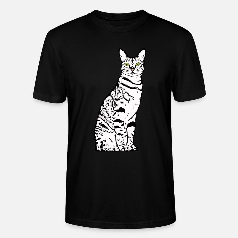 Chat Blanc Blanc Chats Chaton mignon - T-shirt bio CRAFTER Stanley Stella Unisexe - noir