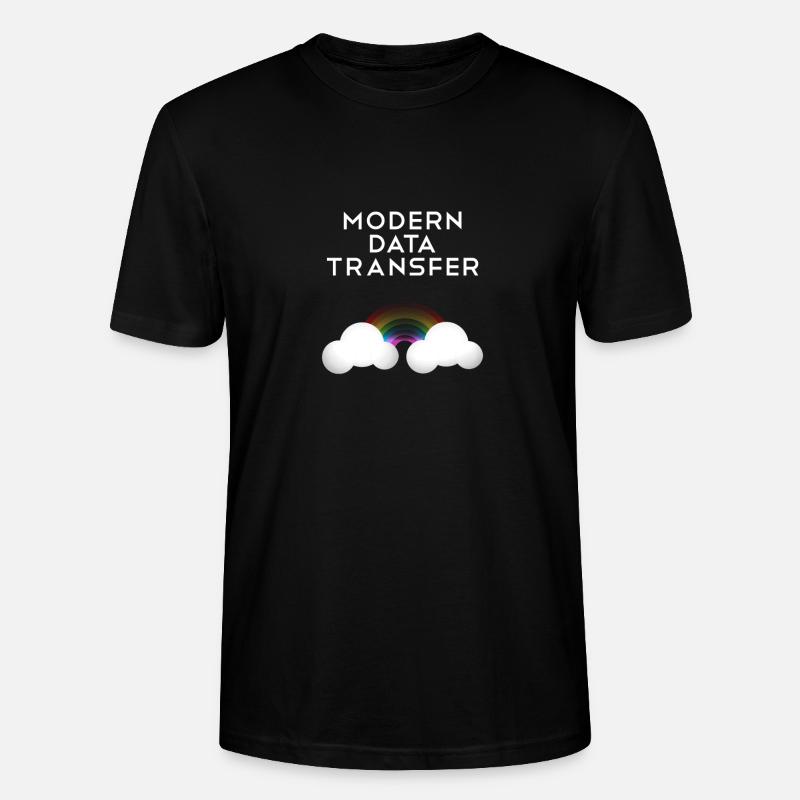 Moderne Datentransfer Wolken Informatiker Geschenk - Stanley/Stella Unisex Bio-T-Shirt CRAFTER - Schwarz