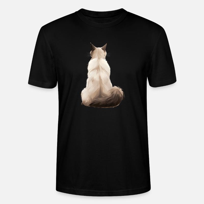 Balinesische Katze - Stanley/Stella Unisex Bio-T-Shirt CRAFTER - Schwarz