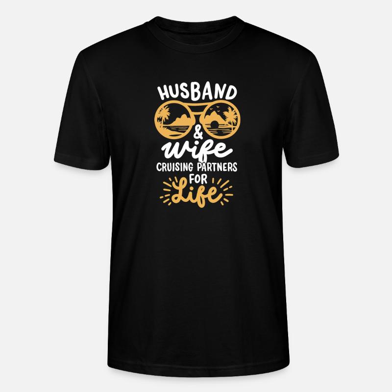 Ehemann Ehefrau Kreuzfahrt - Stanley/Stella Unisex Bio-T-Shirt CRAFTER - Schwarz