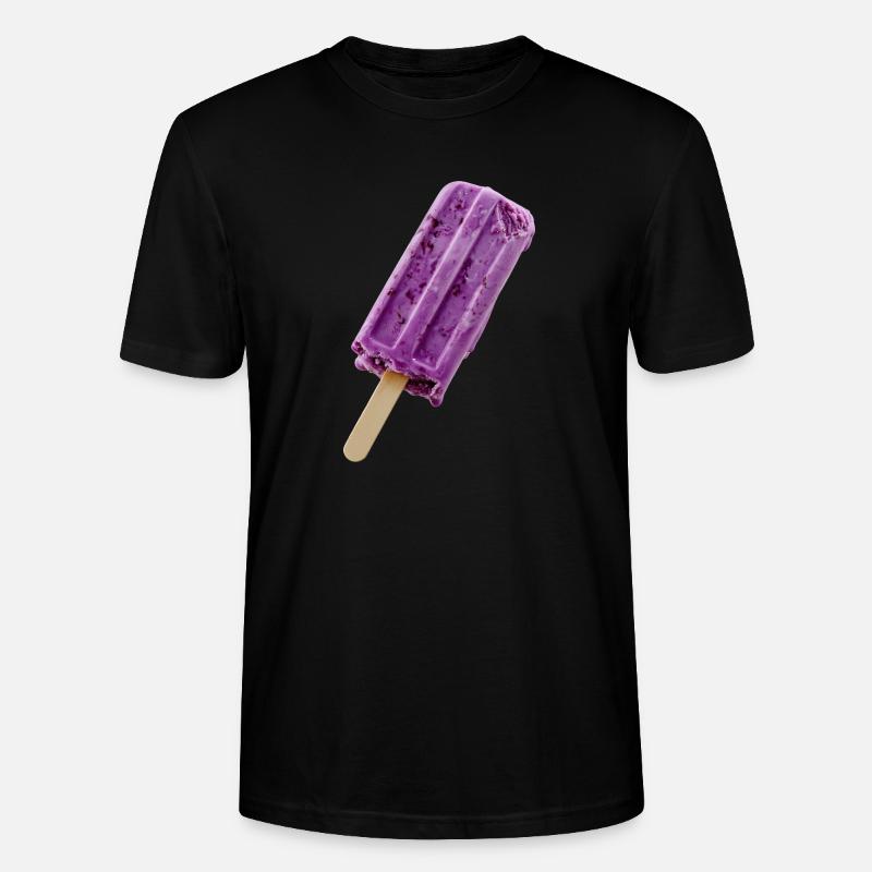 Glace violette sur un bâtonnet - T-shirt bio CRAFTER Stanley Stella Unisexe - noir