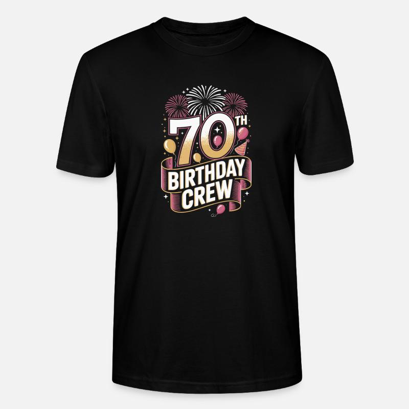 Équipage du 70e anniversaire - T-shirt bio CRAFTER Stanley Stella Unisexe - noir