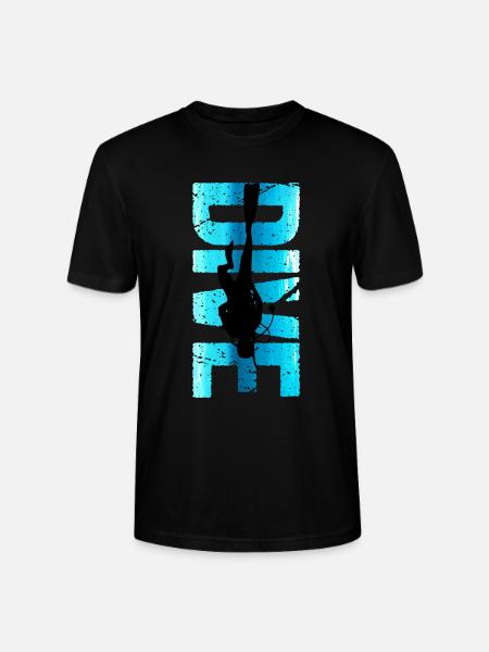 Diver Design Retro Dive Outfit Gift - Stanley/Stella CRAFTER Unisex Organic T-Shirt - black
