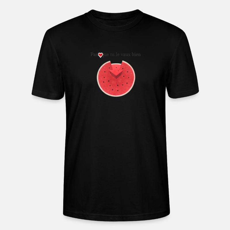 Ete Pasteque - T-shirt bio CRAFTER Stanley Stella Unisexe - noir