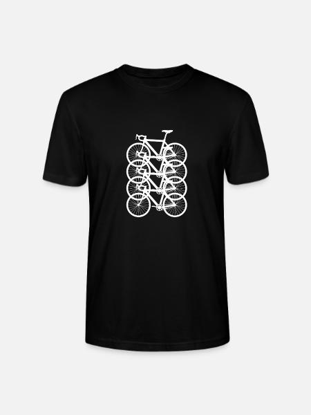 Bicycle Shadow Cyclist - Stanley/Stella CRAFTER Unisex Organic T-Shirt - black