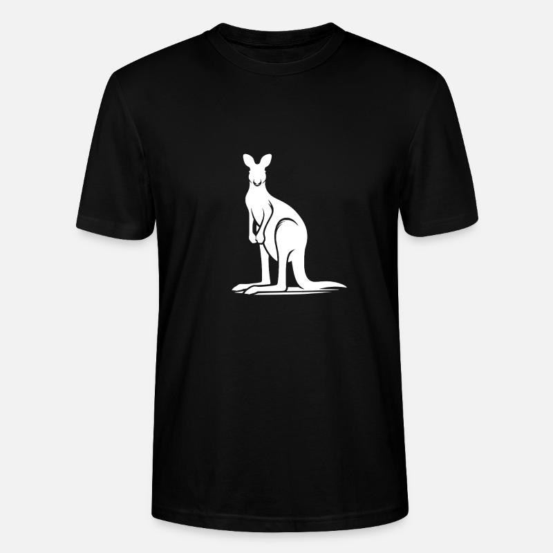 Kangaroo as a synonym for Australia - Stanley/Stella CRAFTER Unisex Organic T-Shirt - black