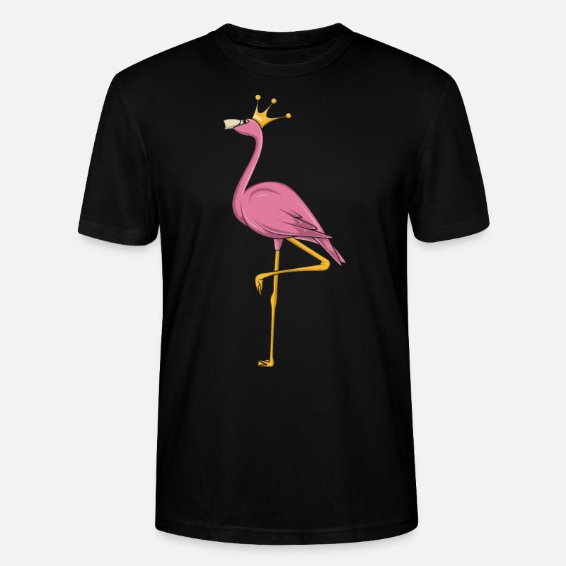 Flamingo krone - Stanley/Stella Unisex Bio-T-Shirt CRAFTER - Schwarz
