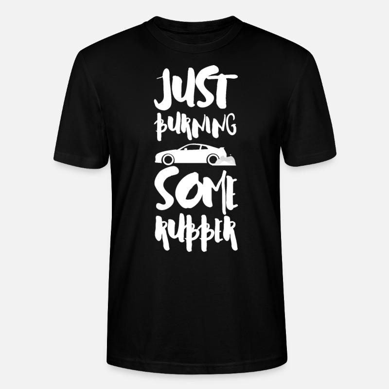 Just burning some rubber - Stanley/Stella CRAFTER Unisex Organic T-Shirt - black