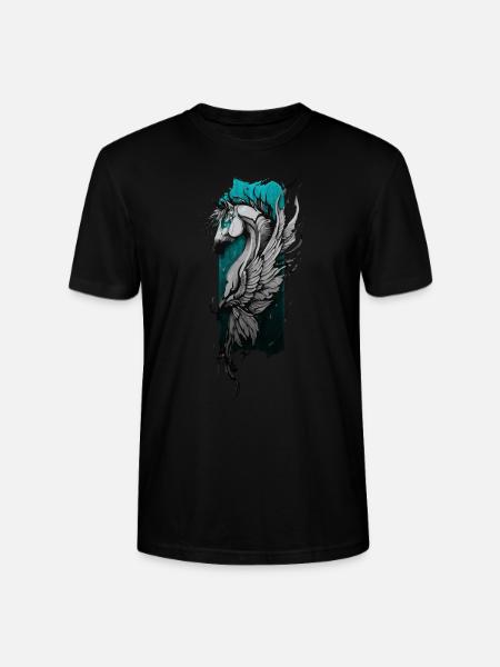 Monture céleste : Cheval ailé s’élevant - T-shirt bio CRAFTER Stanley Stella Unisexe - noir