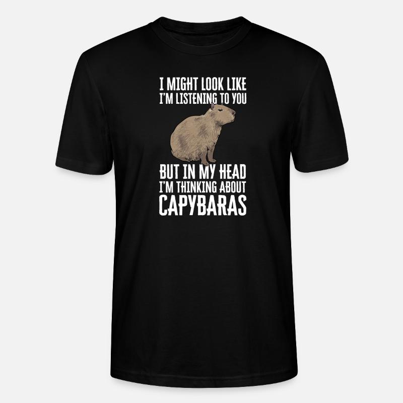 Rongeur Capybara - T-shirt bio CRAFTER Stanley Stella Unisexe - noir