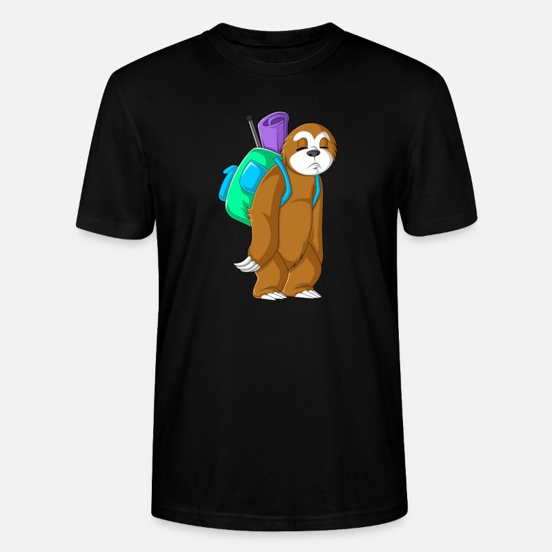 camping sloth - T-shirt bio CRAFTER Stanley Stella Unisexe - noir