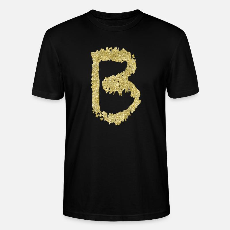 Lettre B Nom du cadeau - T-shirt bio CRAFTER Stanley Stella Unisexe - noir