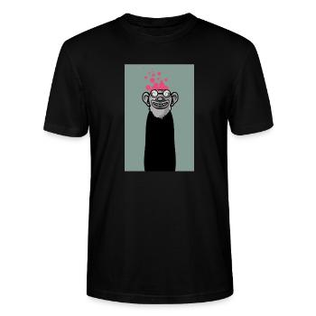 gebacken - Stanley/Stella Unisex Bio-T-Shirt CRAFTER - Schwarz - Vorne - Alina (178cm) & Michal (187cm)