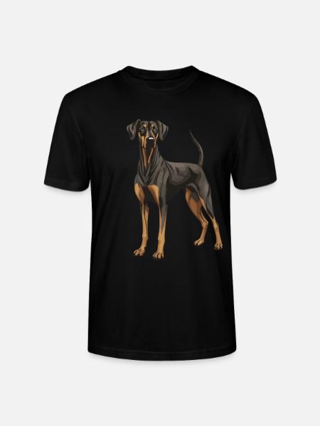 Doberman Dog Animal - Stanley/Stella CRAFTER Unisex Organic T-Shirt - black