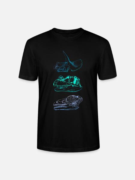 Dinosaurier-Schädel - Stanley/Stella Unisex Bio-T-Shirt CRAFTER - Schwarz