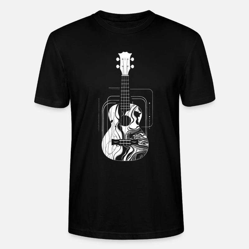Dessin de ukulélé - T-shirt bio CRAFTER Stanley Stella Unisexe - noir