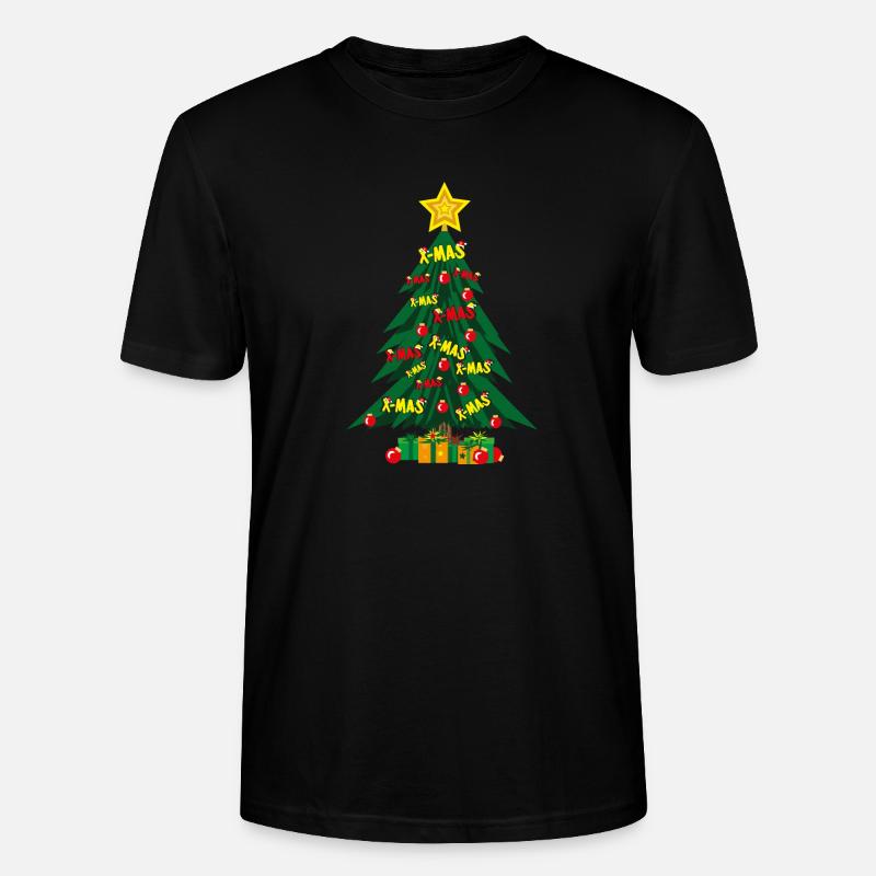 Weihnachtsbaum mit viel Liebe und Stern. - Stanley/Stella Unisex Bio-T-Shirt CRAFTER - Schwarz