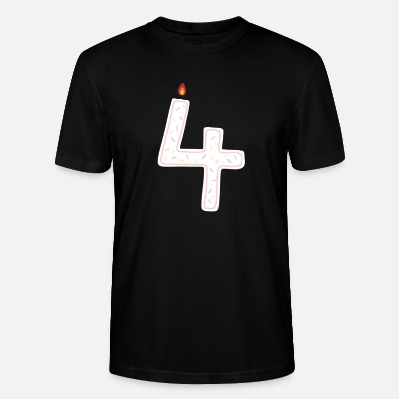 Conception de bougie festive numéro quatre - T-shirt bio CRAFTER Stanley Stella Unisexe - noir