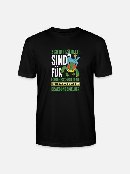 Schrittzähler? Ich nutze den Bewegungsmelder - Stanley/Stella Unisex Bio-T-Shirt CRAFTER - Schwarz