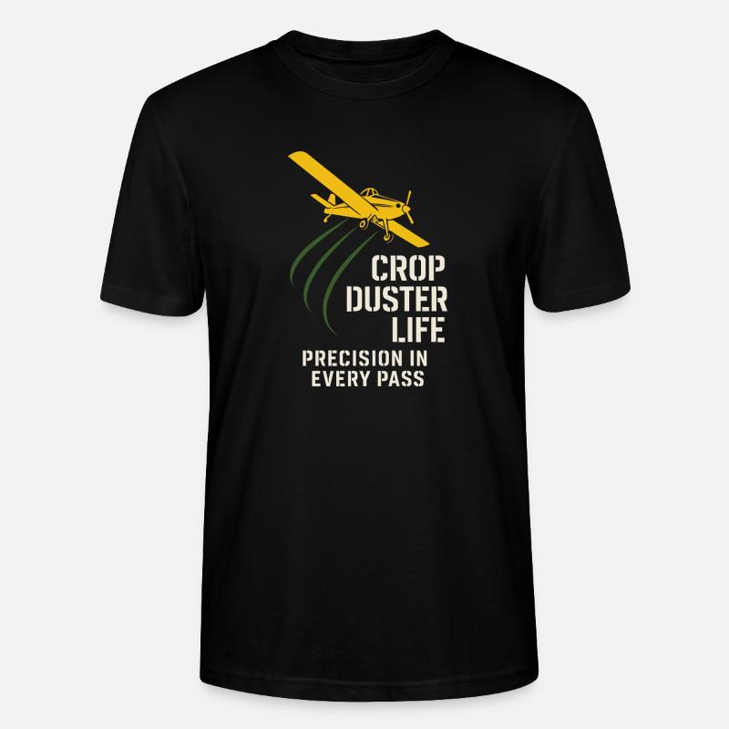 Ländliche Luftfahrt Landwirtschaft Pilotgeschenk - Stanley/Stella Unisex Bio-T-Shirt CRAFTER - Schwarz