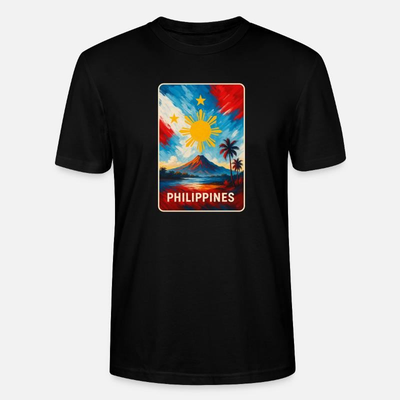 Conception des drapeaux des Philippines - T-shirt bio CRAFTER Stanley Stella Unisexe - noir