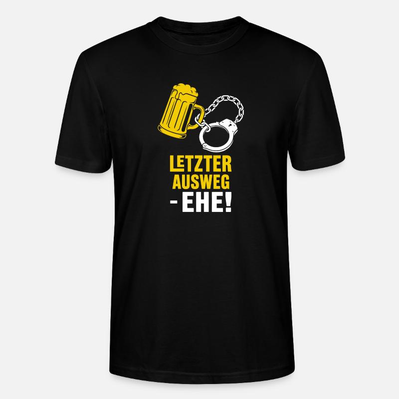 Letzter Ausweg Ehe Meme - Stanley/Stella Unisex Bio-T-Shirt CRAFTER - Schwarz