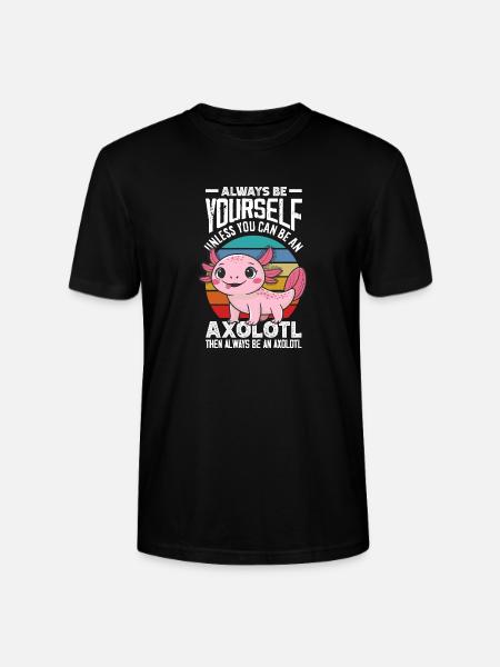 Cute Axolotl Kawaii Axolotl Lover - Stanley/Stella CRAFTER Unisex Organic T-Shirt - black