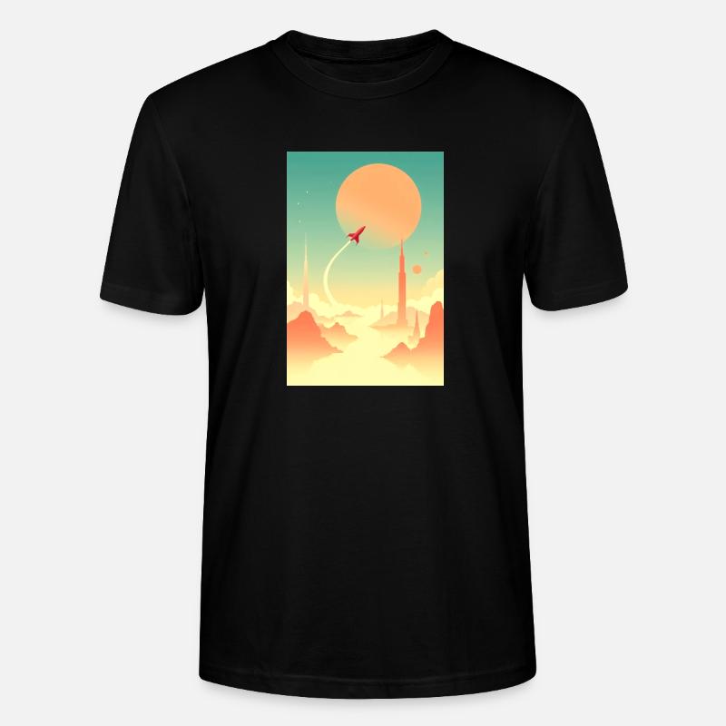 First Journeys Beyond Distant Horizons - Stanley/Stella CRAFTER Unisex Organic T-Shirt - black