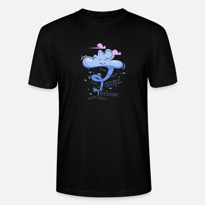 Mädchen Sturm - frech selbstbewusst Spruch - Stanley/Stella Unisex Bio-T-Shirt CRAFTER - Schwarz