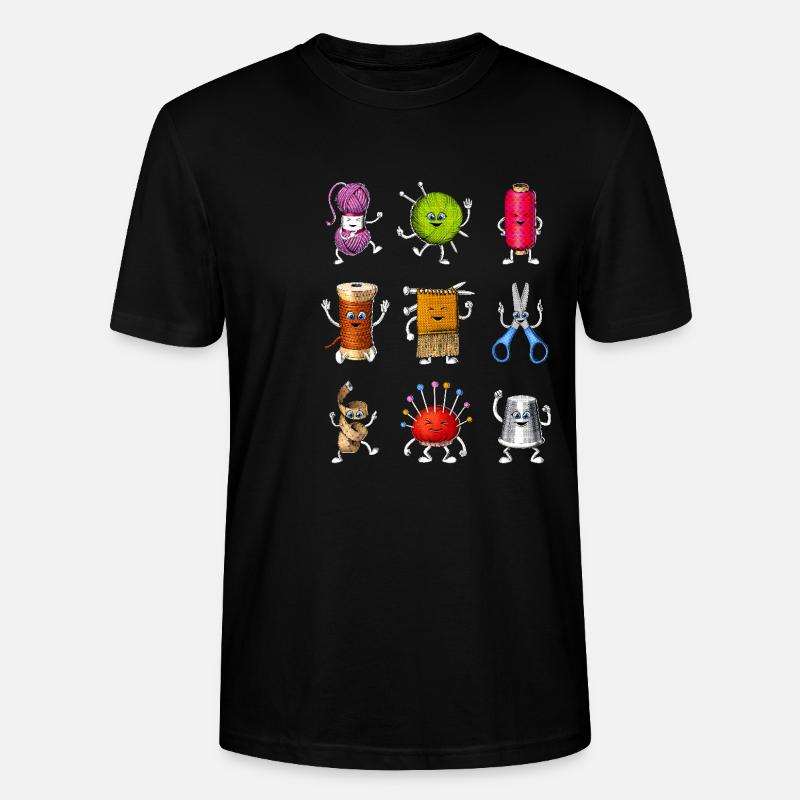 Häkel-Set - Stanley/Stella Unisex Bio-T-Shirt CRAFTER - Schwarz