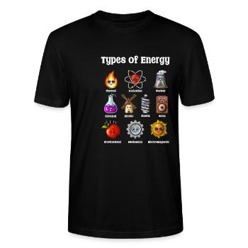 Physique Types d’énergie - T-shirt bio CRAFTER Stanley Stella Unisexe - noir - Devant - Alina (178cm) & Michal (187cm)