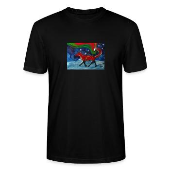 Birth of Lights Legend of the Fire Fox - Stanley/Stella CRAFTER Unisex Organic T-Shirt - black - Front - Alina (178cm) & Michal (187cm)