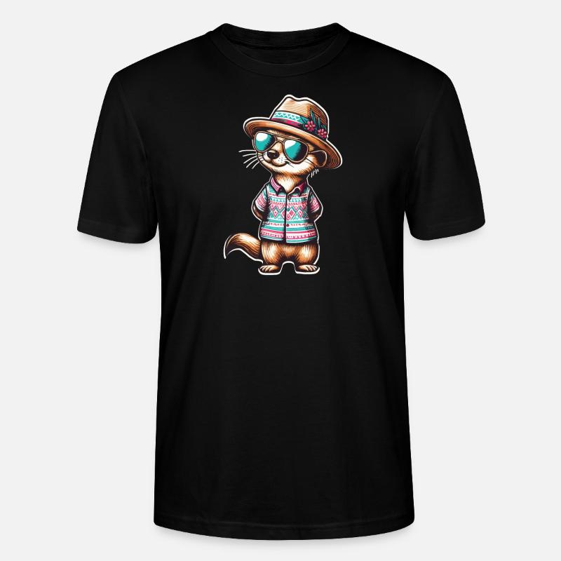 Erdmännchen im Sommer - Stanley/Stella Unisex Bio-T-Shirt CRAFTER - Schwarz