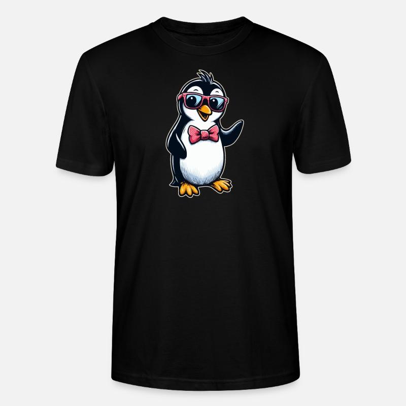 Süßer Pinguin - Stanley/Stella Unisex Bio-T-Shirt CRAFTER - Schwarz
