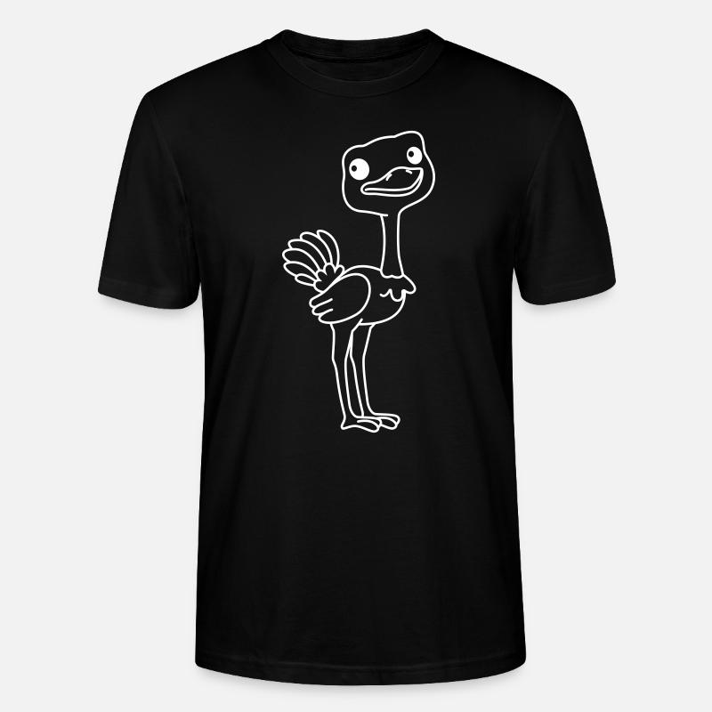 Strauß Comic Tier - Stanley/Stella Unisex Bio-T-Shirt CRAFTER - Schwarz