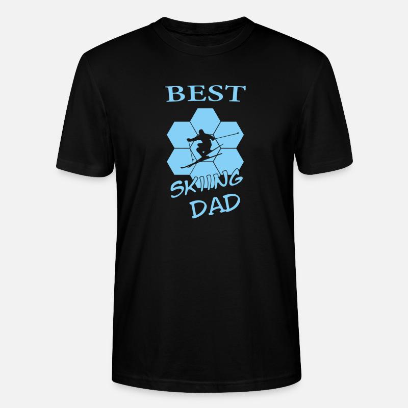 best skiing dad hellblau - Stanley/Stella Unisex Bio-T-Shirt CRAFTER - Schwarz