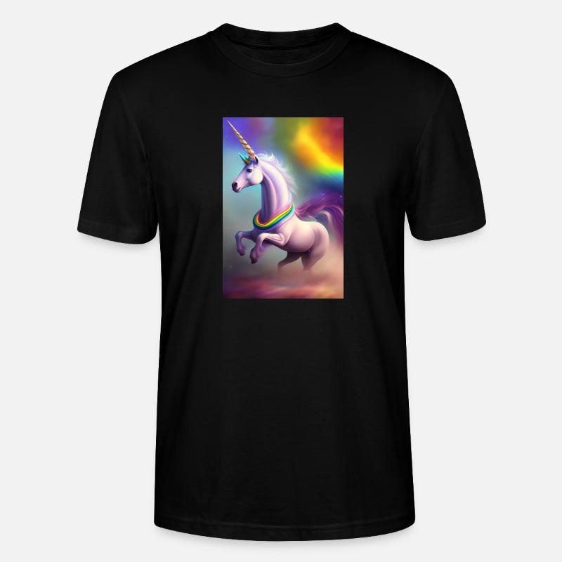 Einhorn - Stanley/Stella Unisex Bio-T-Shirt CRAFTER - Schwarz