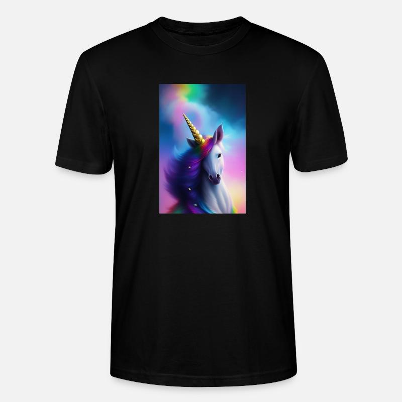Einhorn - Stanley/Stella Unisex Bio-T-Shirt CRAFTER - Schwarz