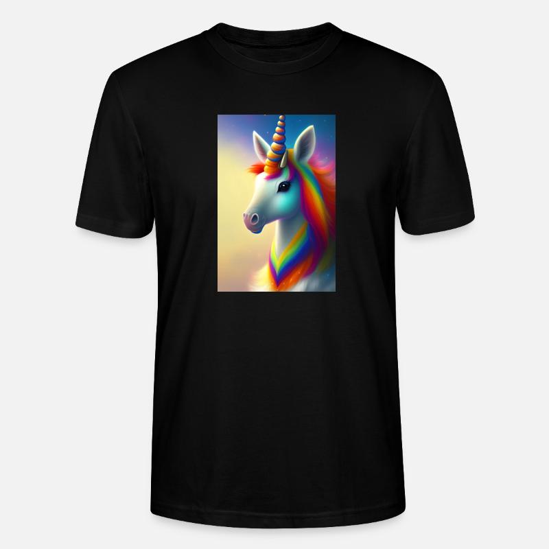 Einhorn - Stanley/Stella Unisex Bio-T-Shirt CRAFTER - Schwarz