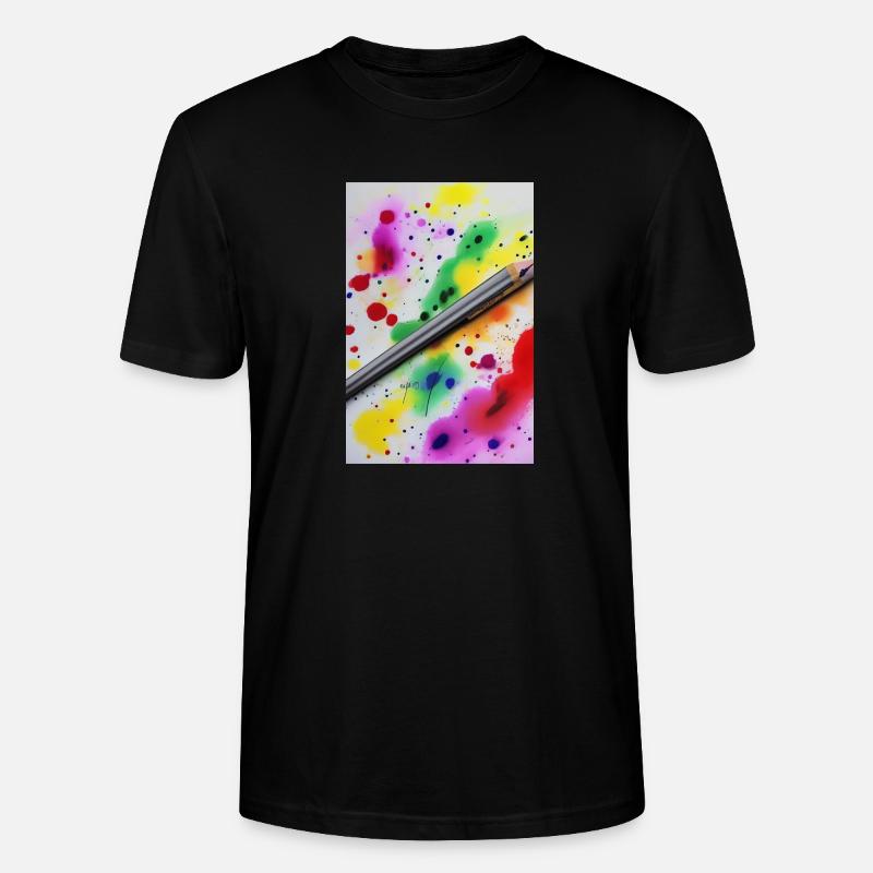 Farbspritzer - Stanley/Stella Unisex Bio-T-Shirt CRAFTER - Schwarz